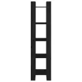 Bibliothèque/Séparateur de pièce Noir 41x35x160 cm Pin solide