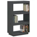 Bibliothèque/Cloison Gris 60x35x103 cm Bois de pin massif