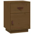 Tables de chevet 2pcs Marron miel 40x34x55cm Bois de pin massif