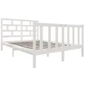 Cadre de lit Blanc Bois de pin massif 120x190 cm Petit Double