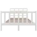 Cadre de lit Blanc Bois de pin massif 120x190 cm Petit Double