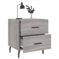 Tables de chevet 2 pcs sonoma gris 40x35x47,5 cm