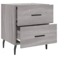 Tables de chevet 2 pcs sonoma gris 40x35x47,5 cm