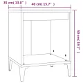 Table de chevet Blanc 40x35x50 cm