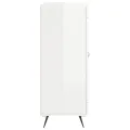 Buffet Blanc brillant 69,5x34x90 cm Bois d'ingénierie