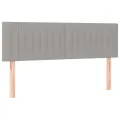 cadre de lit et matelas et LED Gris clair 140x200 cm