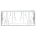 Table basse 110x45x45 cm acier inoxydable et verre