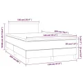 cadre de lit avec matelas LED Crème 120x200 cm Tissu