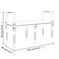 Banc Bleu 110x40x70 cm Velours