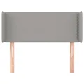 Tête de lit avec oreilles Gris clair 83x16x78/88 cm Tissu