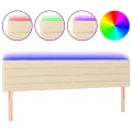 Tête de lit à LED Crème 180x5x78/88 cm Tissu