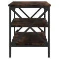Meuble TV Chêne fumé 80x40x50 cm Bois d'ingénierie