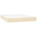 cadre de lit avec matelas LED Crème 140x200 cm Tissu