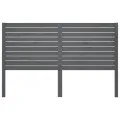 Tête de lit Gris 126x4x100 cm Bois massif de pin