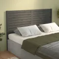 Tête de lit Gris 126x4x100 cm Bois massif de pin