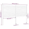 Tête de lit Gris 126x4x100 cm Bois massif de pin