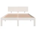 Cadre de lit Blanc Bois massif 120x190 cm Petit double