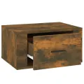 Tables de chevet murales 2 pcs Chêne fumé 50x36x25 cm