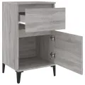 Tables de chevet 2 pcs sonoma gris 40x35x70 cm
