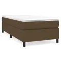 cadre de lit Marron foncé 90x200 cm Tissu