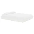 Cadre de lit Blanc Bois massif 135x190 cm Double