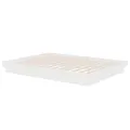 Cadre de lit Blanc Bois massif 135x190 cm Double