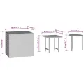 Tables d'appoint 3 pcs marron résine tressée