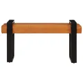 Banc Noir et marron 110 cm Cuir de chèvre véritable