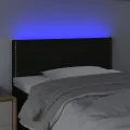 Tête de lit à LED Noir 90x5x78/88 cm Tissu
