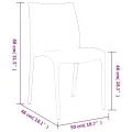 Chaises de jardin lot de 2 blanc 50x46x80 cm polypropylène