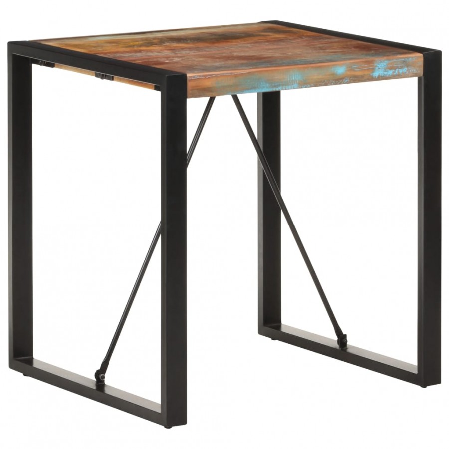 Table de salle à manger 70x70x75 cm Bois de récupération solide