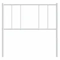 Tête de lit métal blanc 80 cm