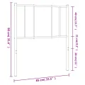 Tête de lit métal blanc 80 cm