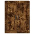 Armoires murales 2 pcs chêne fumé bois d'ingénierie
