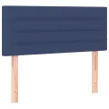 cadre de lit avec matelas et LED Bleu 80x200cm Tissu