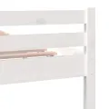 Cadre de lit Blanc Bois massif 200x200 cm