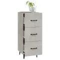 Buffet Gris béton 34,5x34x90 cm Bois d'ingénierie