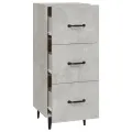 Buffet Gris béton 34,5x34x90 cm Bois d'ingénierie
