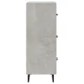 Buffet Gris béton 34,5x34x90 cm Bois d'ingénierie