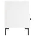 Table de chevet blanc 40x35x47,5 cm bois d’ingénierie