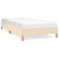 Cadre de lit Crème 100 x 200 cm Tissu