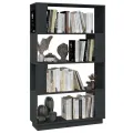 Bibliothèque/Séparateur de pièce Gris 80x25x132 cm Pin solide