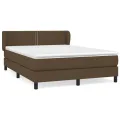 cadre de lit avec matelas Marron foncé 140x190 cm