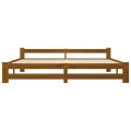 Cadre de lit Marron miel Bois de pin massif 200x200 cm