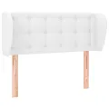 Tête de lit avec oreilles Blanc 83x23x78/88 cm Similicuir