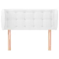 Tête de lit avec oreilles Blanc 83x23x78/88 cm Similicuir