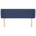 Tête de lit avec oreilles Bleu 147x23x78/88 cm Tissu