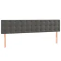 cadre de lit et matelas Gris foncé 200x200cm Velours