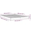 Cadre de lit blanc 140x190 cm bois de pin massif