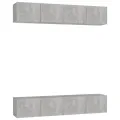 Meubles TV 4 pcs Gris béton 80x30x30 cm Aggloméré